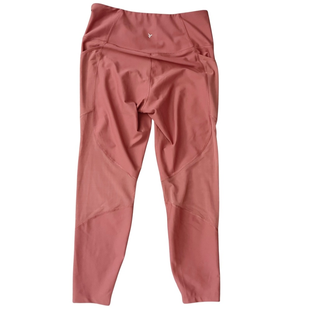 Old Navy Powersoft High-Rise Leggings Womens L Salmon Mesh‎ Pocket Go-Dry 7/8 - Picture 6 of 13
